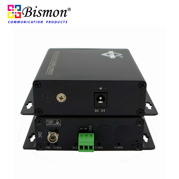 2-CH Audio unbalanced Converter Single fiber 20KM(SM), FC Connector
